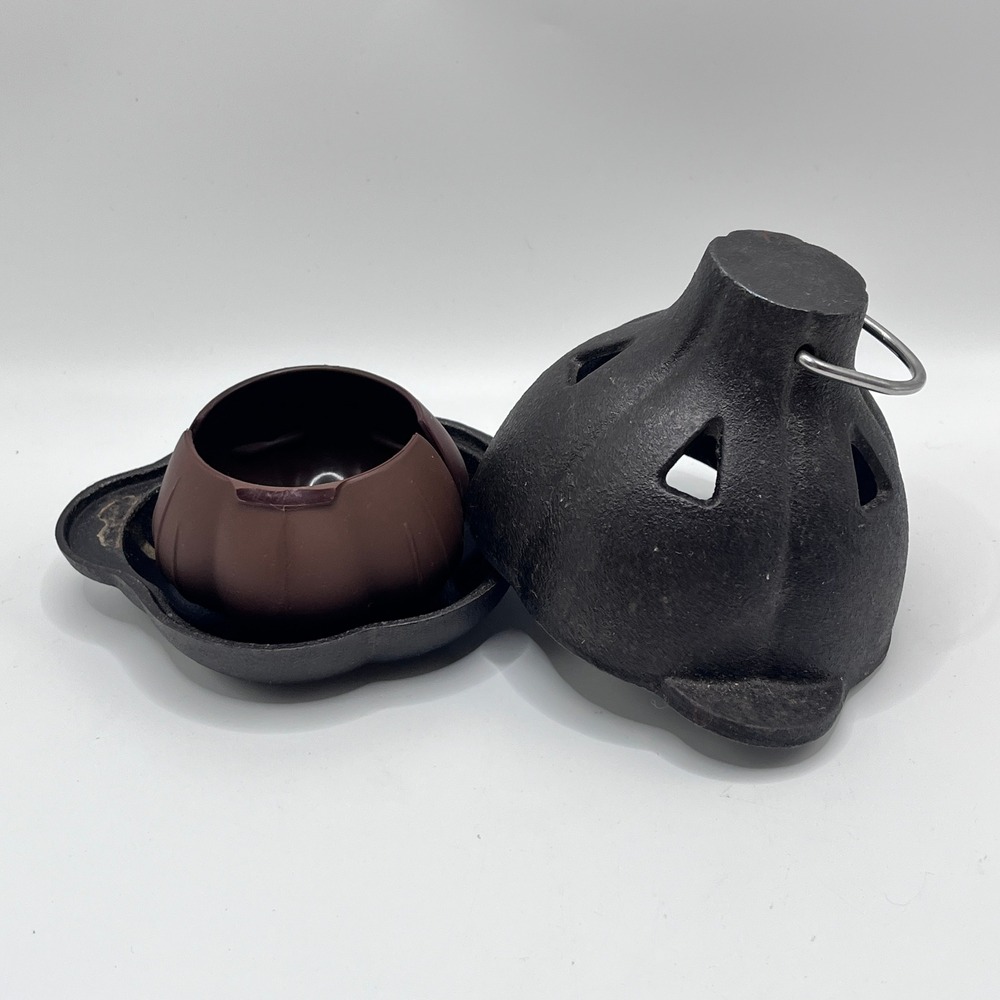 Charcoal Companion Cast Iron Garlic Roaster with Silicone Squeezer